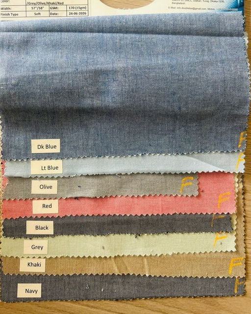 Cotton Oxford fabric in multiple colours